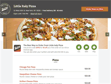Tablet Screenshot of littleitalypizzaon45.com